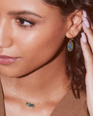 Lee Earrings Gold Night Opal - Kendra Scott®