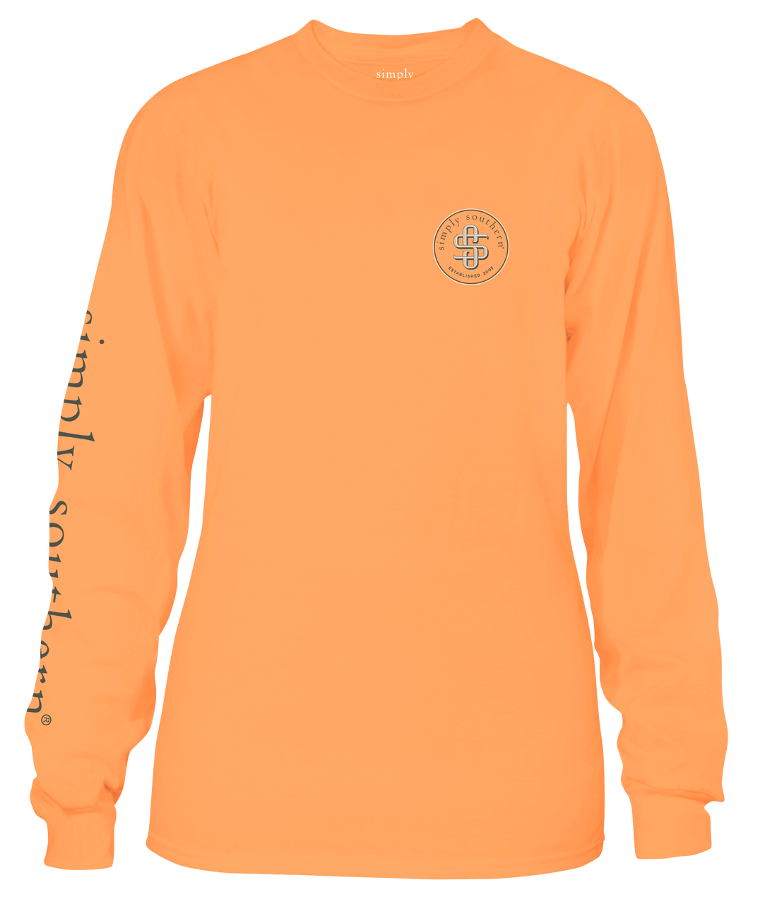 Women's Orange Long Sleeve Shirt Sloth