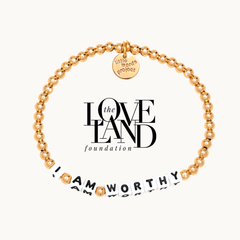 I Am Worthy- Minority Mental Health - Solid Gold Bracelet - Little Words Project