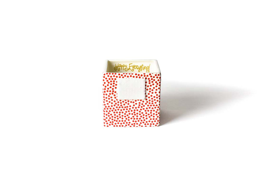 Happy Everything! Red Small Dot Mini Nesting Cube Small