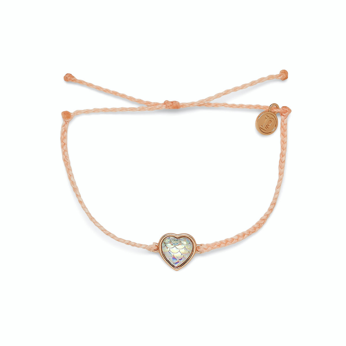 Pura Vida Mermaid Heart Charm Blush Bracelet