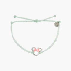 Minnie Head Silver Charm Bracelet