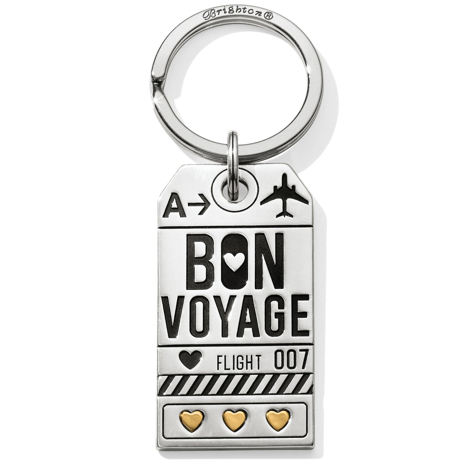 Bon Silver-Gold Voyage Key Fob Front View
