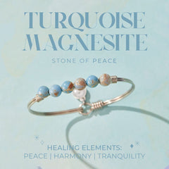 Turquoise Magnesite Energy Stone Bracelet For Peace