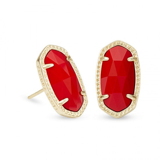 Ellie Gold - Bright Red Earring