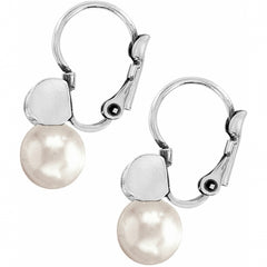 Meridian Petite Pearl Leverback Earrings Side View