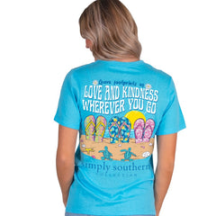 Simply Southern Footprints Short Sleeve back graphic