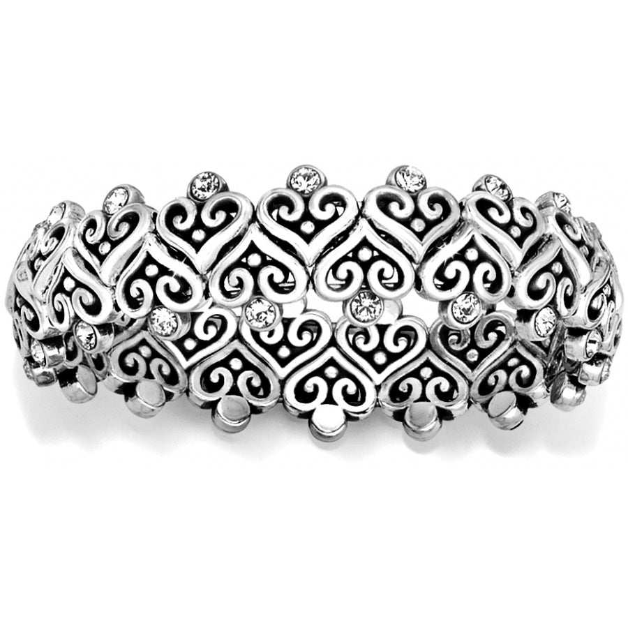 Alcazar Heart Stretch Bracelet Front View