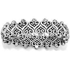 Alcazar Heart Stretch Bracelet Front View