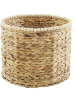 Mud Pie Hyacinth Beaded Basket Small