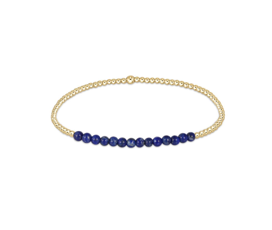 Gold Bliss Bead Bracelet - Lapis | Enewton®