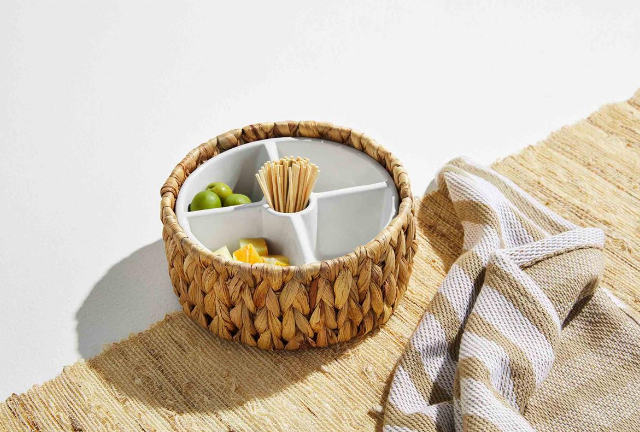 Woven Toothpick Server Set