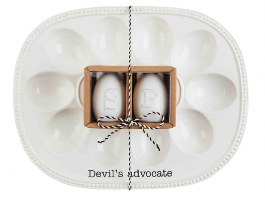 Deviled Egg Tray & Salt/Pepper Set - Image 1 - Mud Pie 634