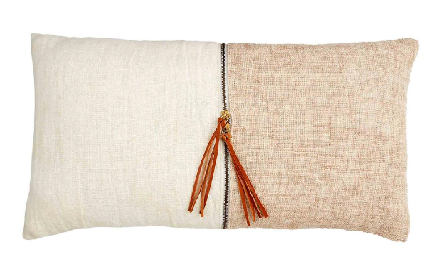 Mud Pie - Two Leather Pull Pillow