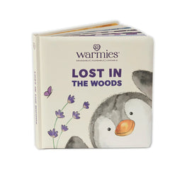 Warmies® "Lost In The Woods" Children's book, with a smiling penguin on the cover.