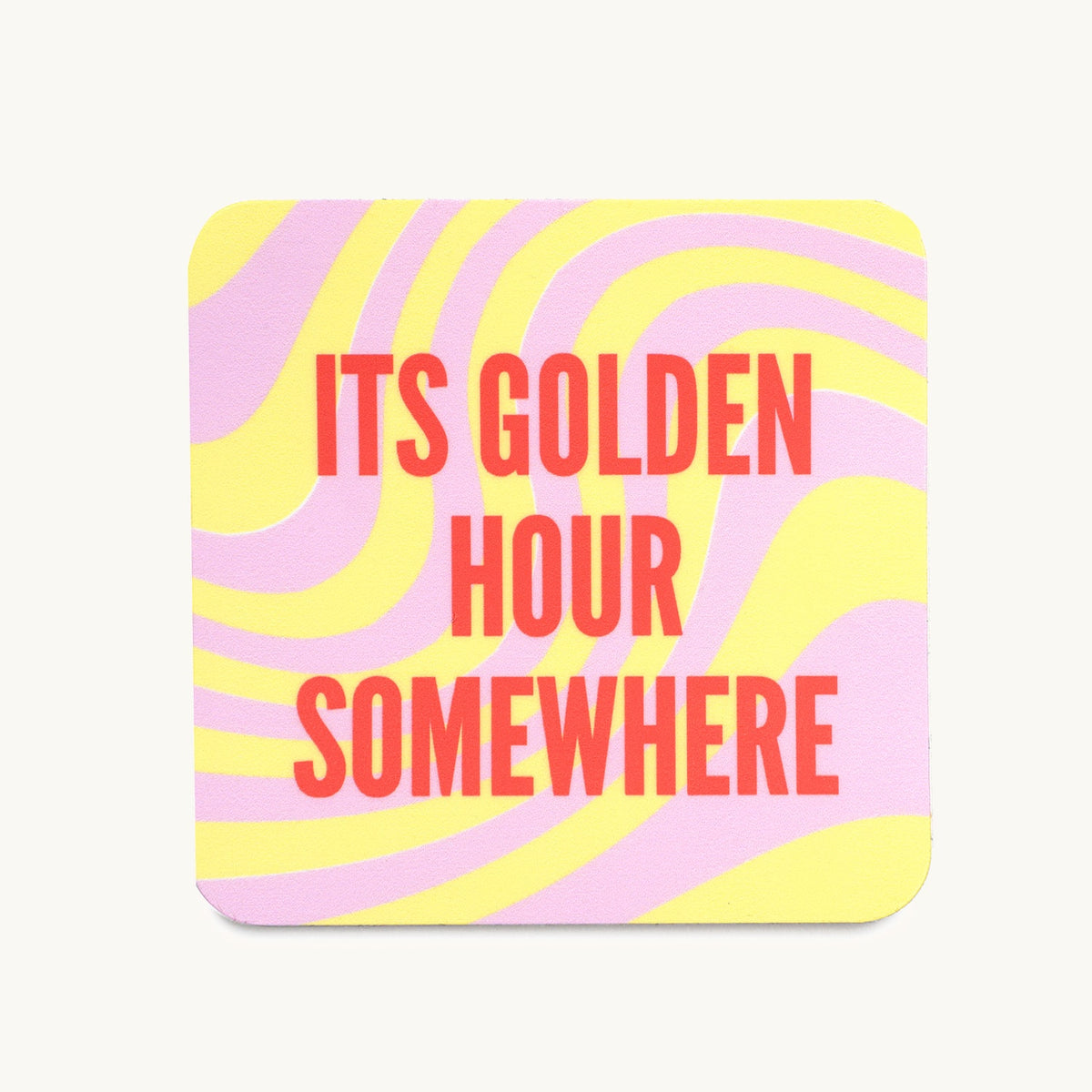 Its Golden Hour Somewhere Sticker - Little Words Project