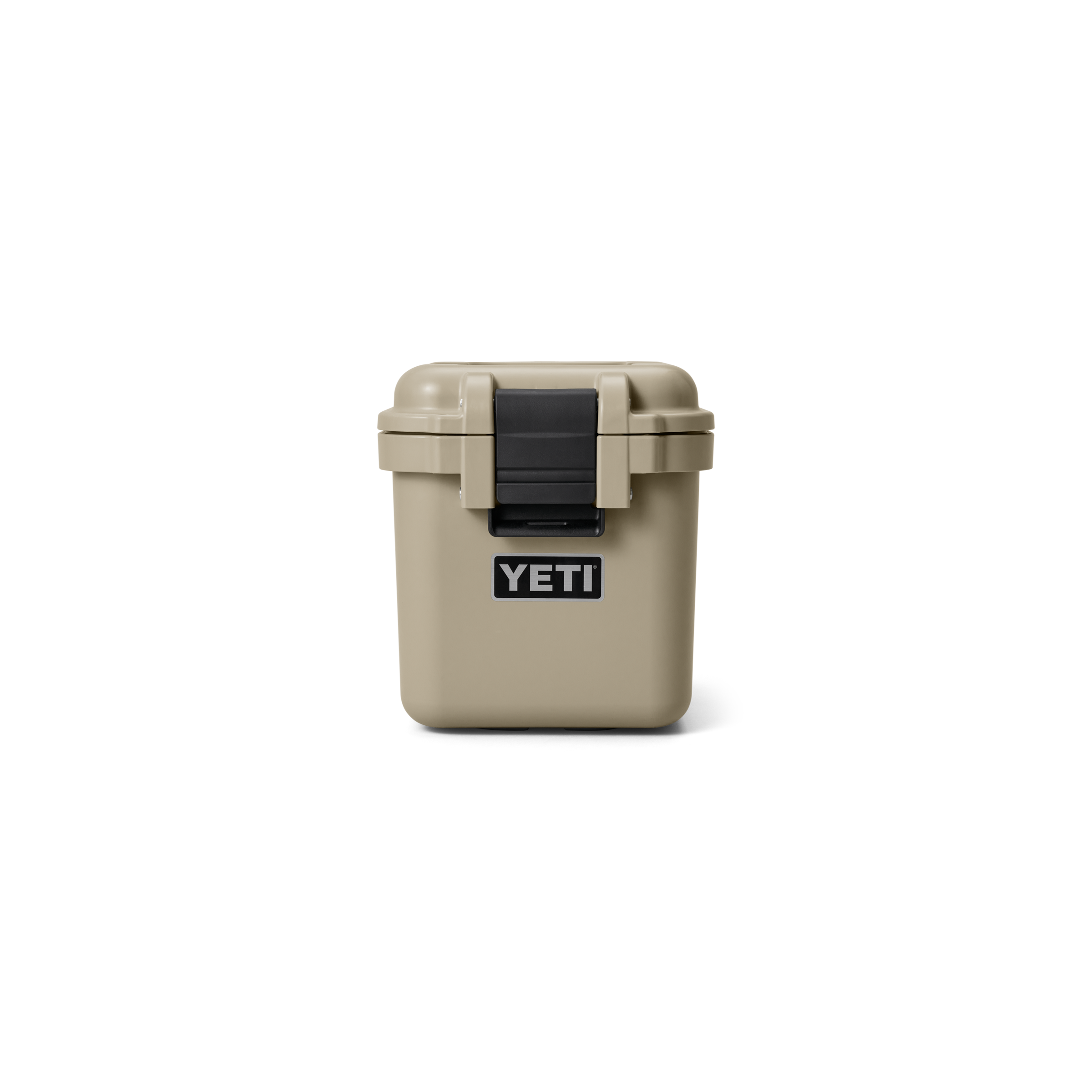 YETI LoadOut® GoBox 15 In Tan, full front view.