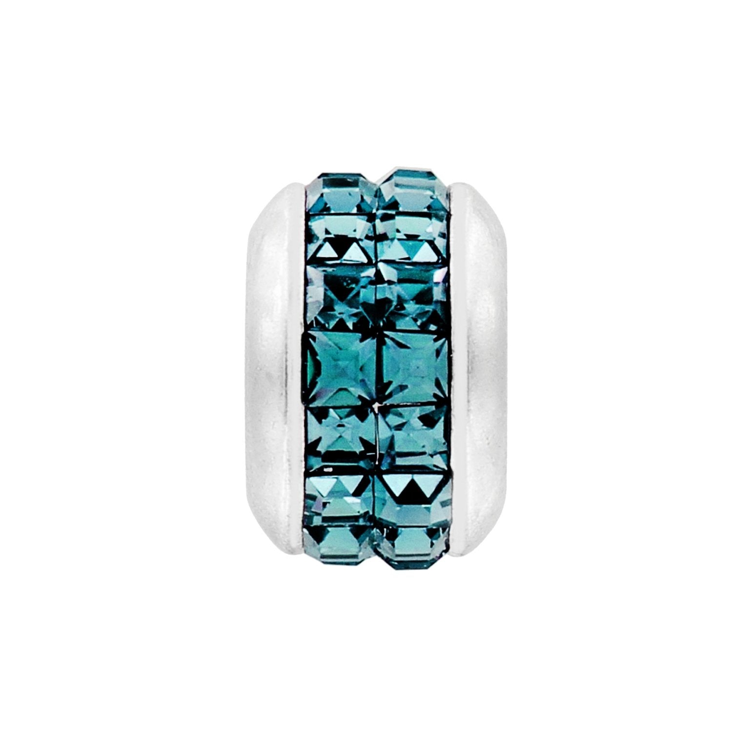 Spectrum Silver Turquoise Bead Front View