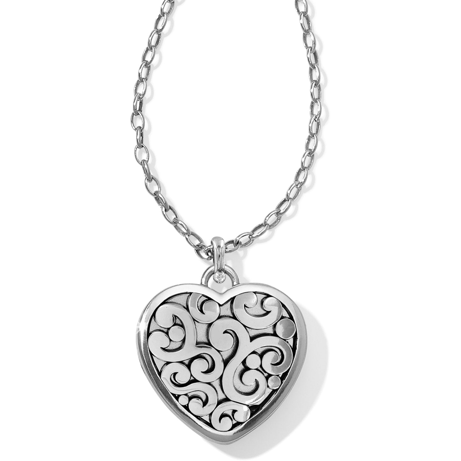 Contempo Single Silver Convertible Locket Necklace