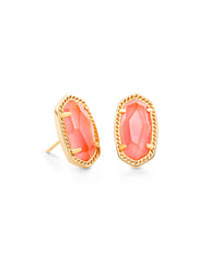 Ellie Earring Gold Coral Illusion