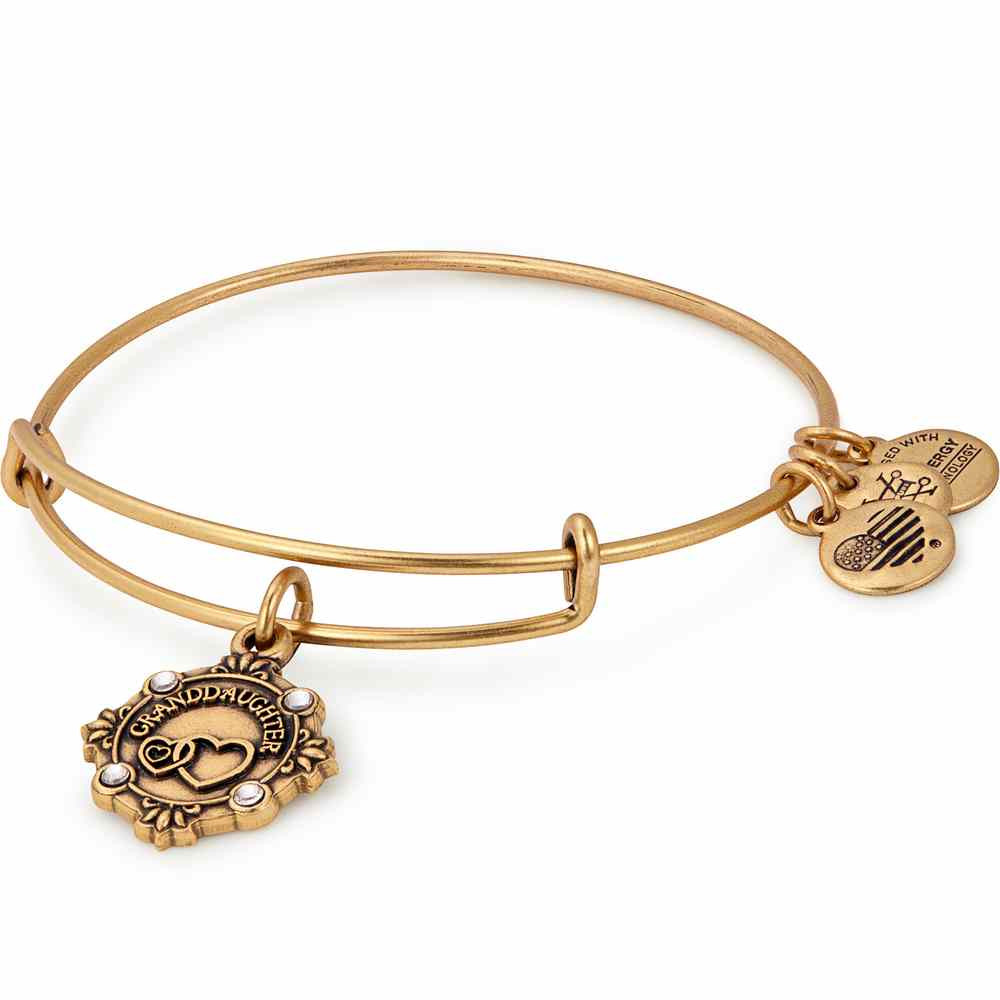 Because I Love You Granddaughter Charm Bangle Gold 