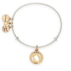 Back view of Initial O Charm Bangle 