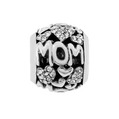 Love Silver Mom Bead Front View
