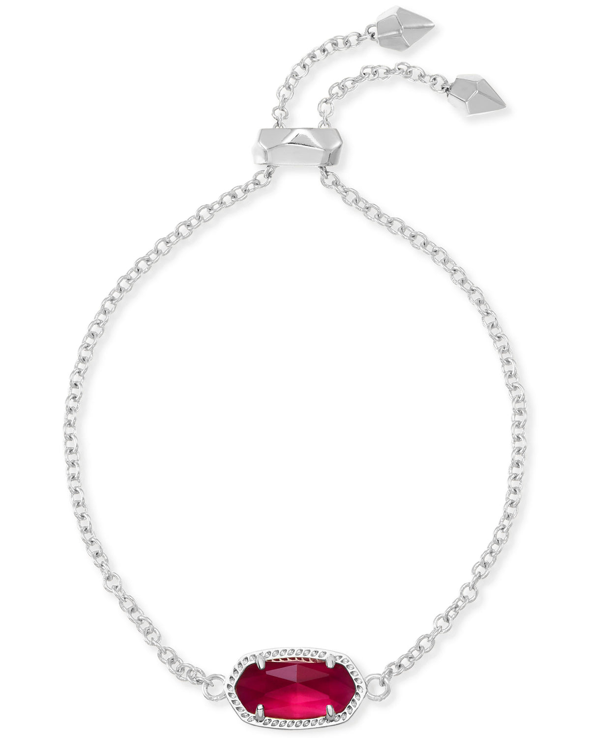 Elaina Bracelet Rhodium - Berry Front View