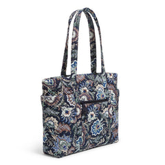 Vera Commuter Tote Java Navy Camo Side View