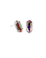 Betty Silver Gray Dichroic Glass Earring