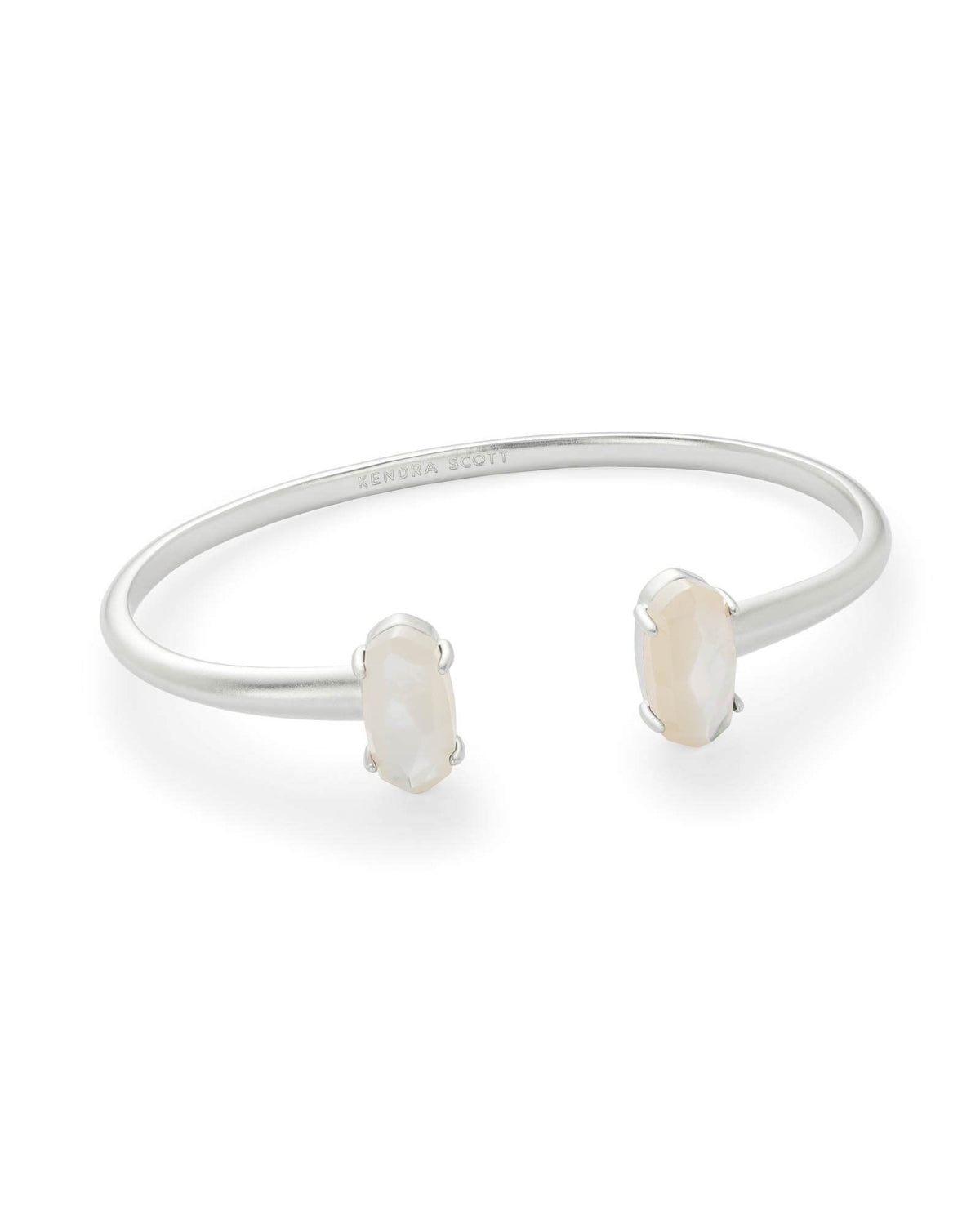 Kendra Scott Edie Rhodium Ivory Mother Of Pearl