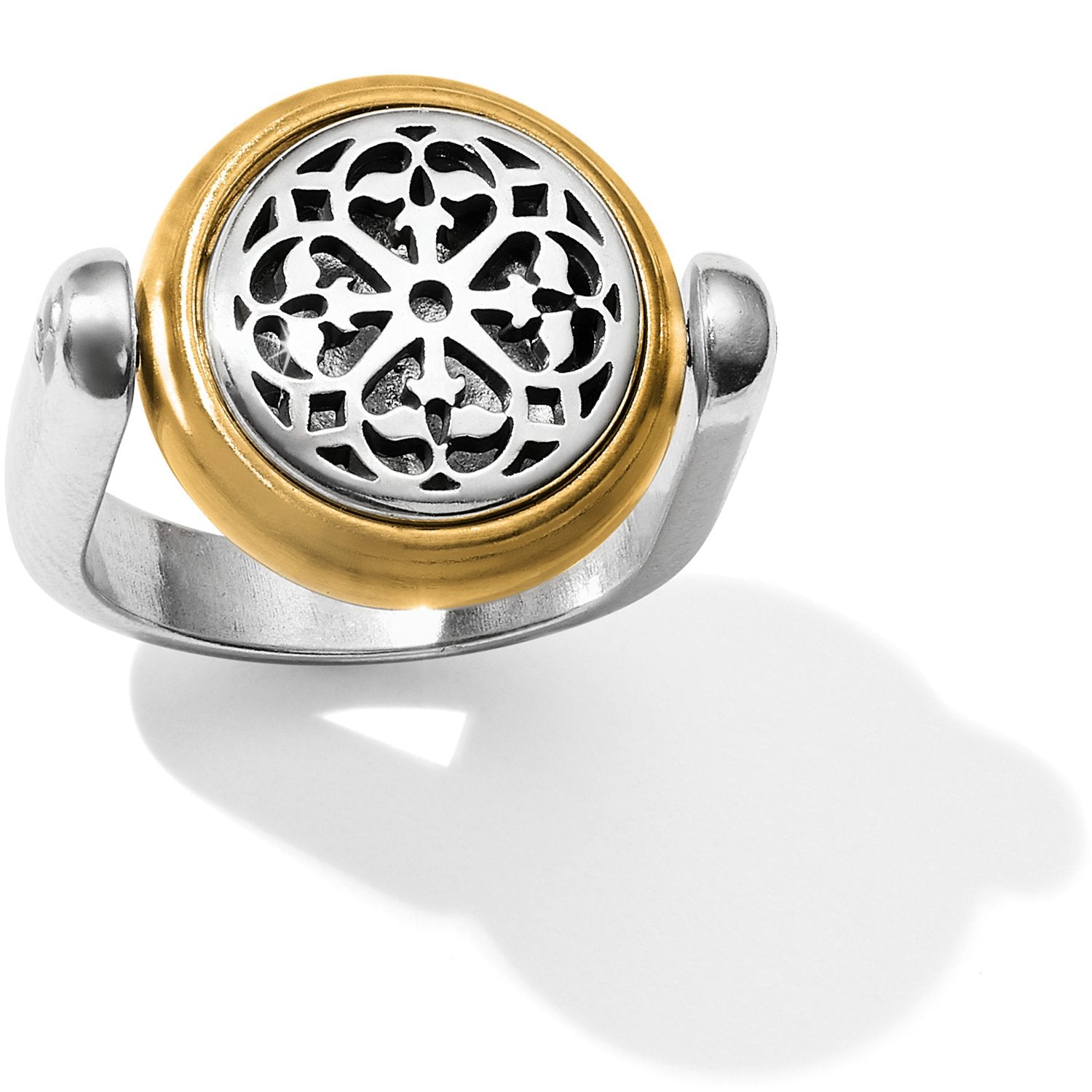 Ferrara Two Tone Reversible Ring - Size 7 Front View 