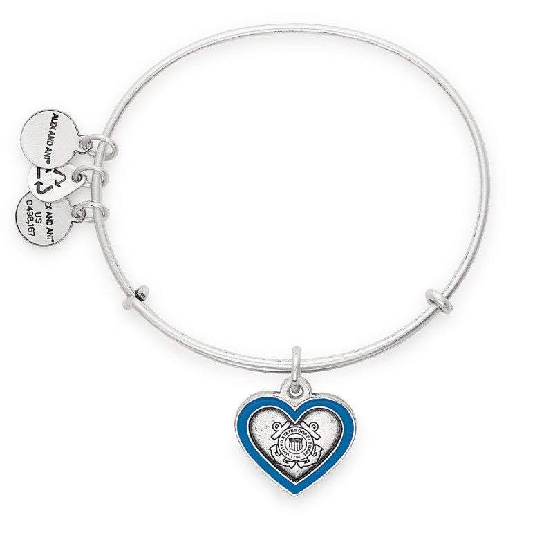 Back view of Coast Guard Mom Charm Bangle 