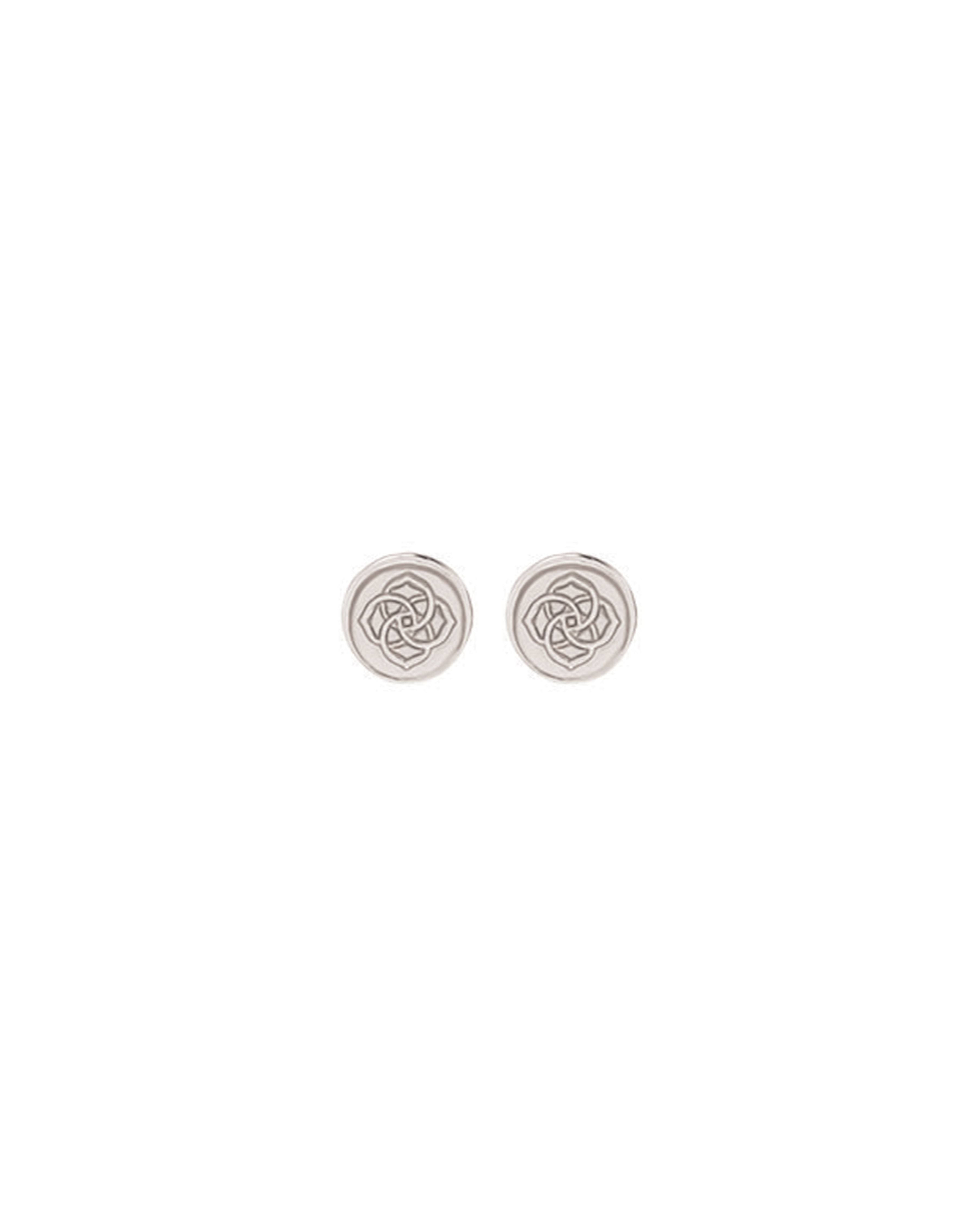 Dira Coin Stud Earring Rhodium Metal
