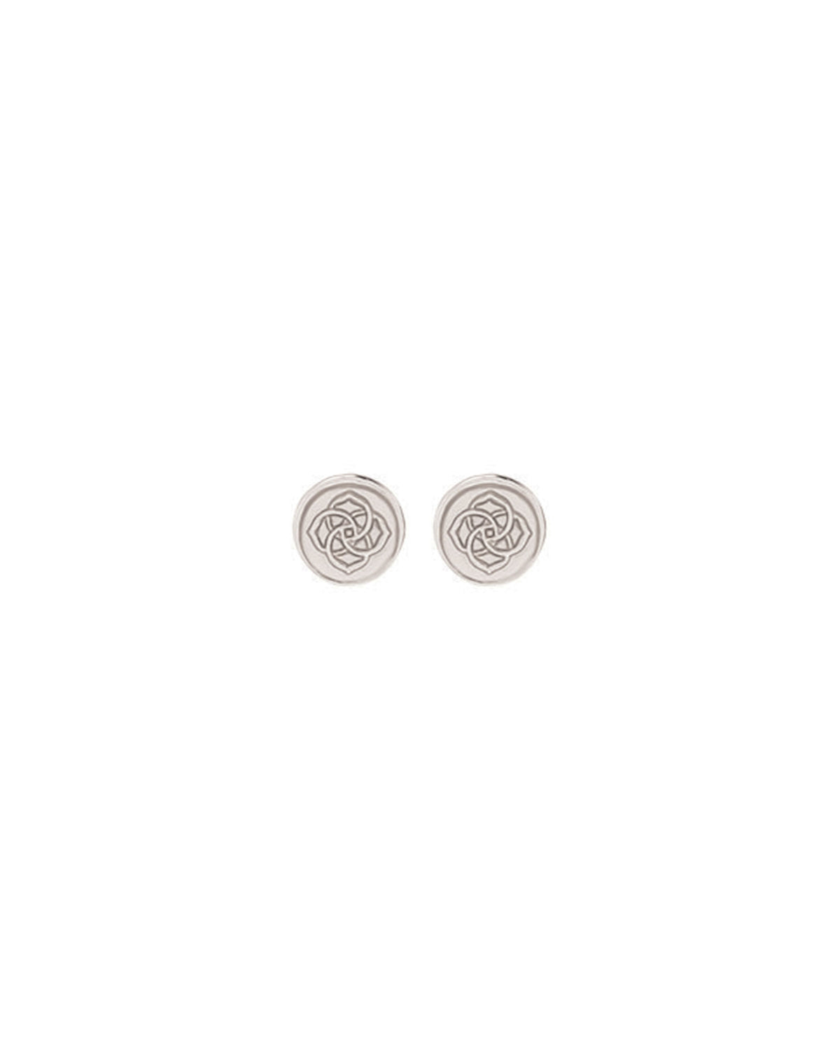 Dira Coin Stud Earring Rhodium Metal