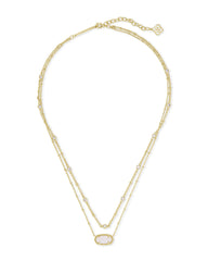 Elisa Gold Iridescent Drusy Multi Strand Necklace Chain View