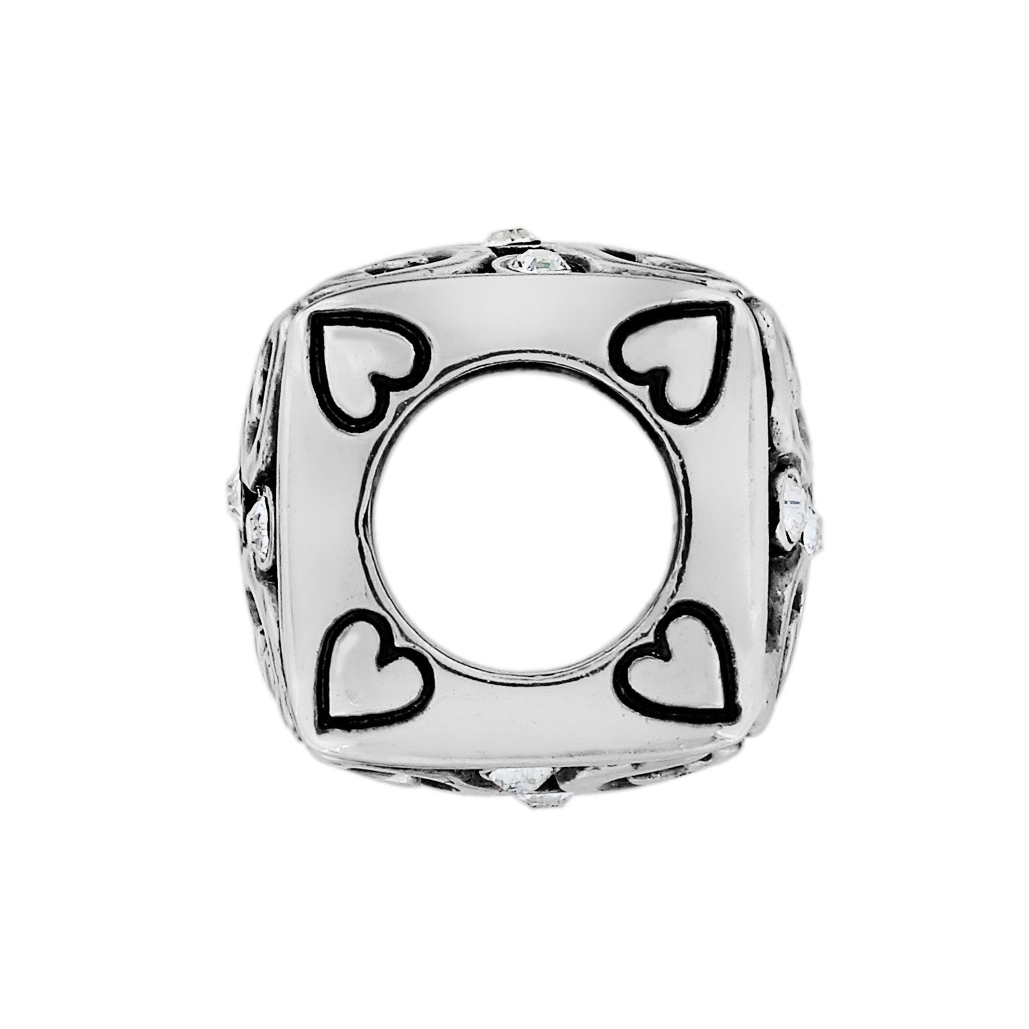 Giardino Silver Cube Bead Side View