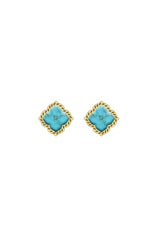Mallory Stud Earring Gold Variegated Turquoise