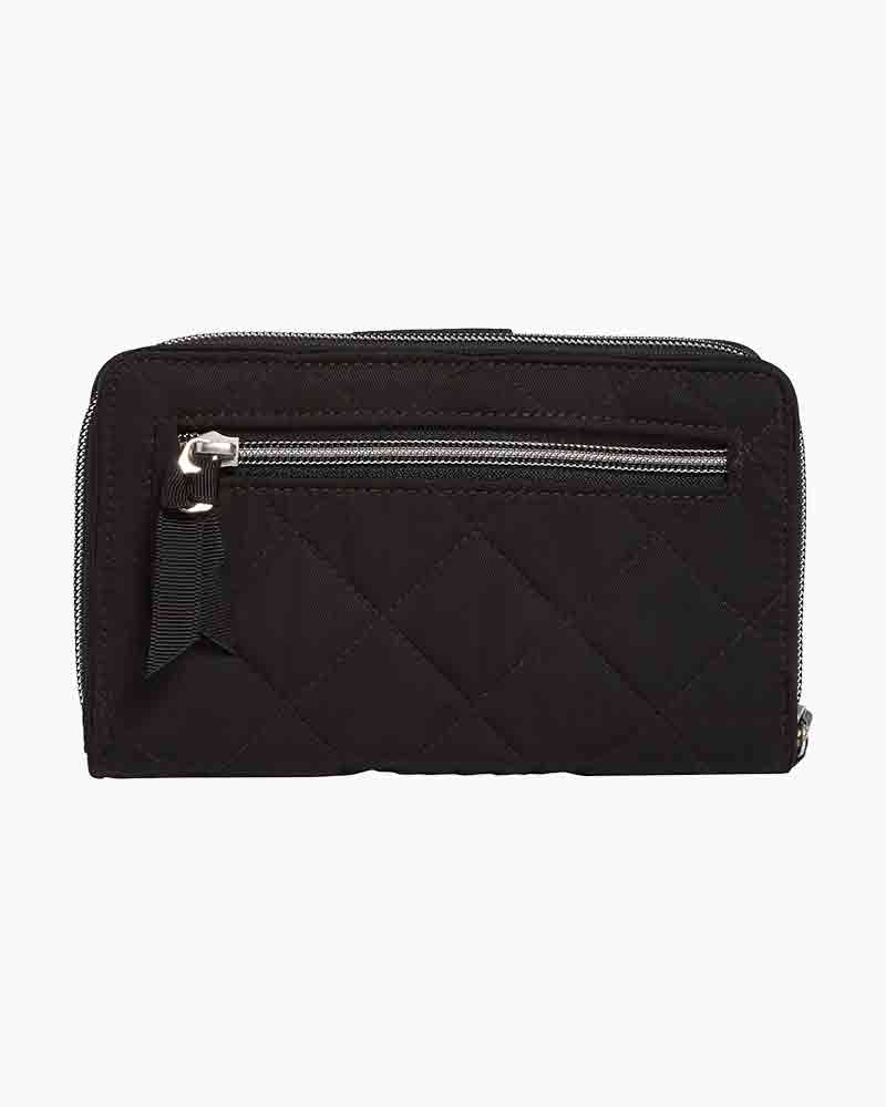 RFID Turnlock Wallet Black back