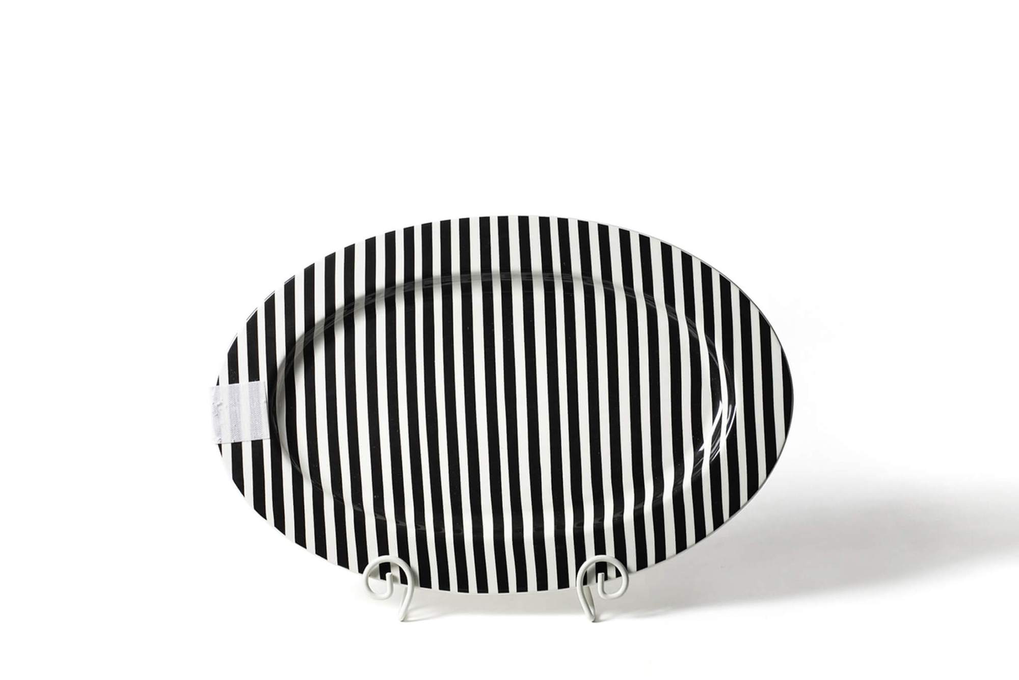 Black Stripe Big Oval Platter