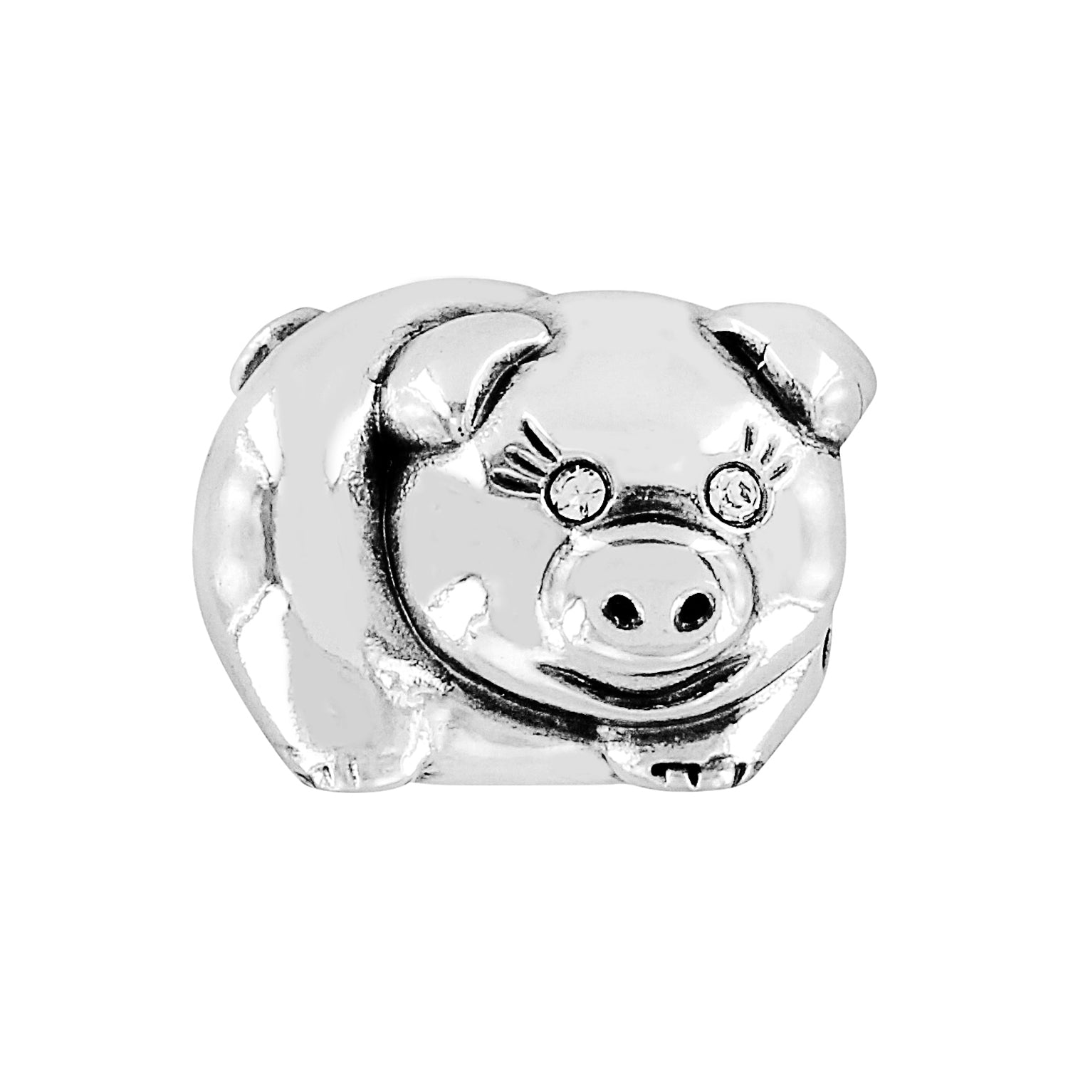 Oink Silver Bead Front View