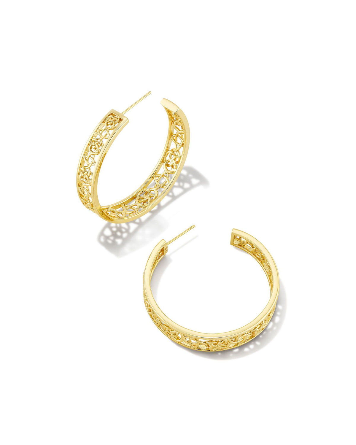 Kendra Scott Kelly Hoop Earrings In Gold Metal