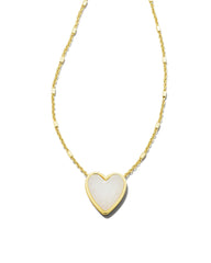Heart Pendant Necklace In Gold Iridescent Drusy - Image 1 - Kendra Scott