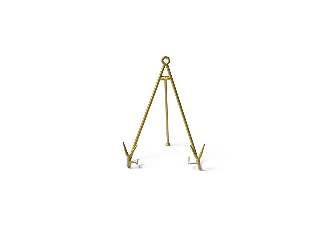 Large Flare Plate Stand Gold