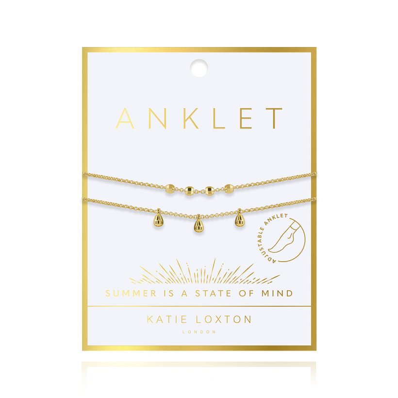 Anklet Gold Dainty Double Chain Card View