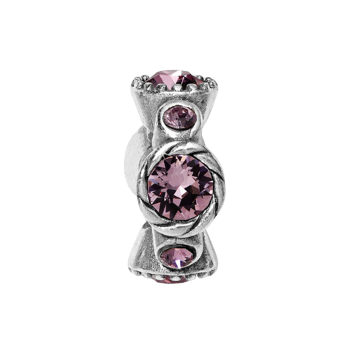 Halo Stargazer Spacer Silver Alexandrite Front View