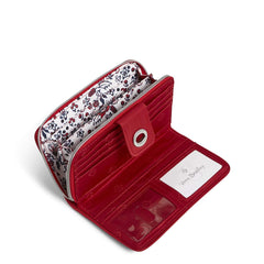 RFID Turnlock Wallet Cardinal Red Inside View