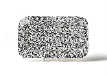 Black Small Dot Entertaining Rectangle Platter