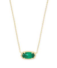 Elisa Gold Pendant Necklace In Emerald Cat'S Eye