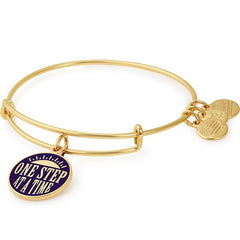 One Step At A Time Charm Bangle Gold 